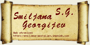 Smiljana Georgijev vizit kartica